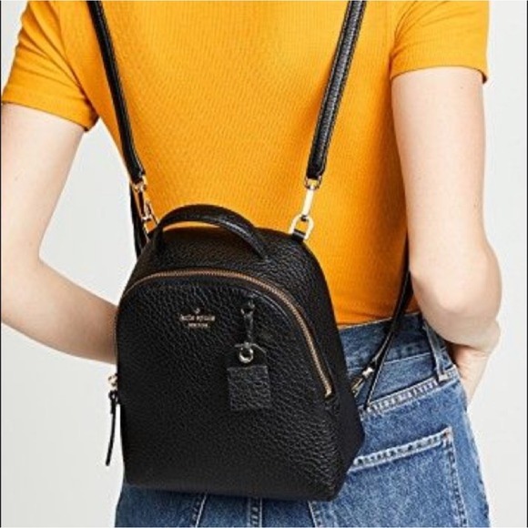 Kate Spade New York Mini Caden Leather Backpack Black‎ Satchel Purse Adjustable main image 8